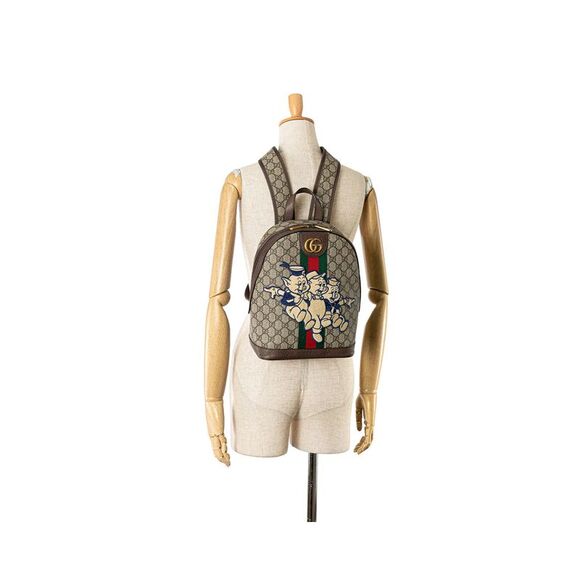 Pre Loved Gucci Disney GG Supreme Backpack Three Little Pigs Model Women Brown - Picture 7 of 7